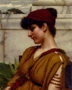 John William Godward A Classical Beauty In Profile oil painting